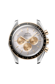 Cassa asimmetrica in acciaio inox da 42 mm con lunetta in alluminio anodizzato nero con scala tachimetrica e vetro zaffiro bombato antiriflesso